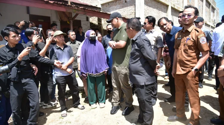 TaptengGubsu dan Bupati Tapteng Tinjau Sungai Aek Tolang dan Sungai Sibuluan