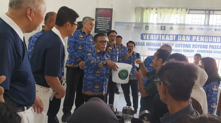 Verifikasi-Pengundian Ratusan Unit Huntap Tapteng Tahap Pertama