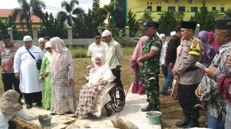 Bhabinkamtibmas Batunadua Hadiri Pembangunan Masjid WARIDAH