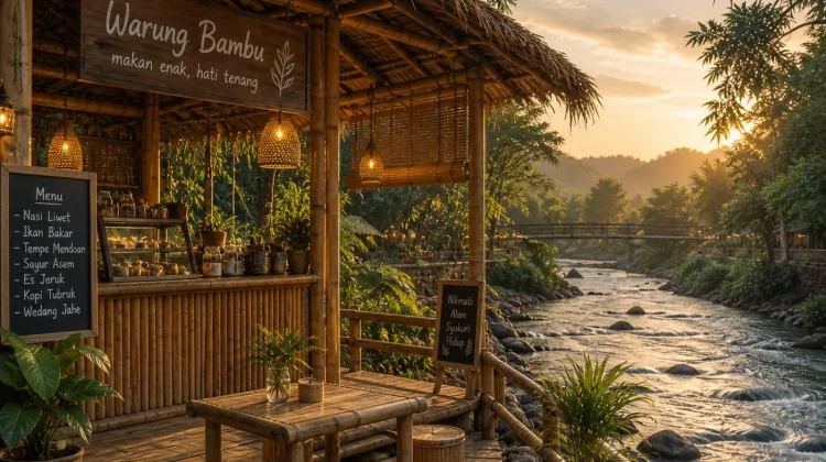 Jadi Destinasi "Healing" Pesona Warung Bambu (Papringan)