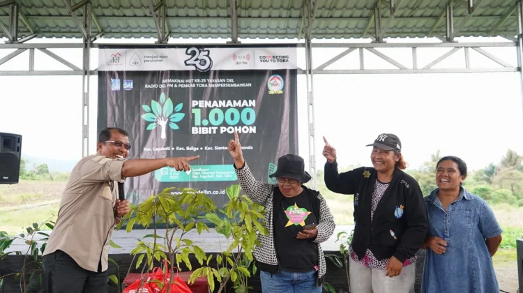 HUT ke-25 Yayasan Del, 1.000 Bibit Pohon Ditanam untuk Dukung Kelestarian Lingkungan