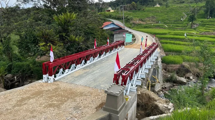 Pembangunan Jembatan Bailey di Panggugunan Pakkat Rampung