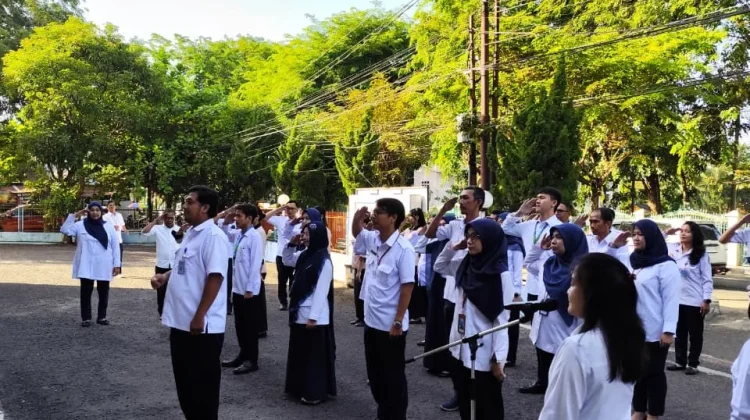 Apel Pagi RRI Sibolga, Perkuat Disiplin dan Semangat Pelayanan Publik