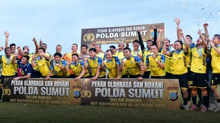 Polres Toba Juara Sepak Bola POR Polda Sumut 2026