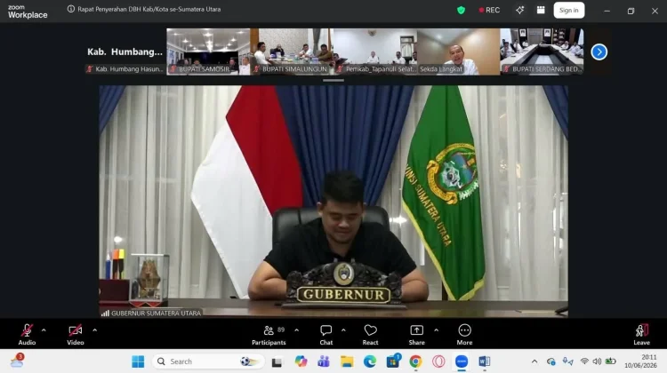 Bupati Humbahas ikuti Rakor secara Zoom