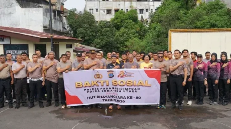 Sambut Hari Bhayangkara ke-80, Polres Padangsidimpuan Gelar Bakti Sosial