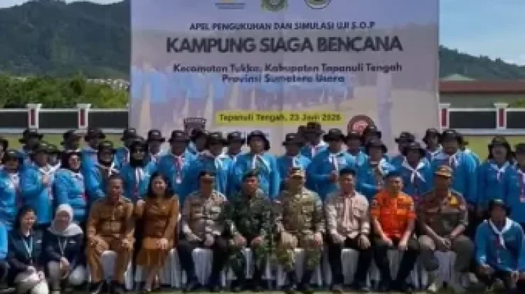 Wabup Tapteng Kukuhkan Kampung Siaga Bencana Kecamatan Tukka