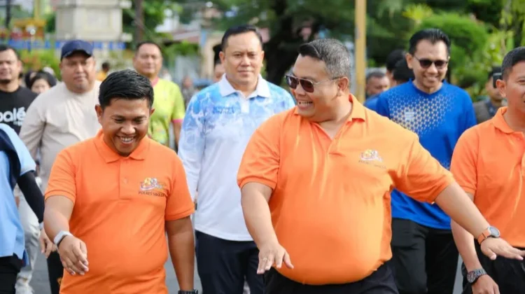 Sambut HUT Bhayangkara, Polres Sibolga Gelar Olahraga Bersama