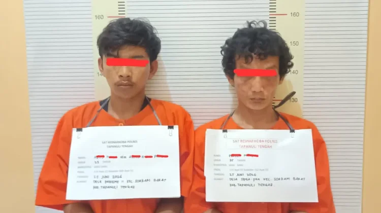 Polres Tapteng ‘Sikat’ Dua Pengedar Sabu Sorkam Barat