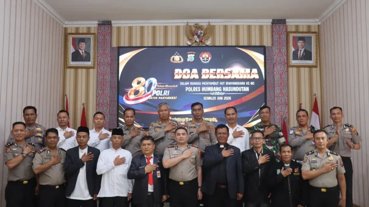 Sambut HUT Bhayangkara ke-80, Polres Humbahas Gelar Doa Bersama Lintas Agama