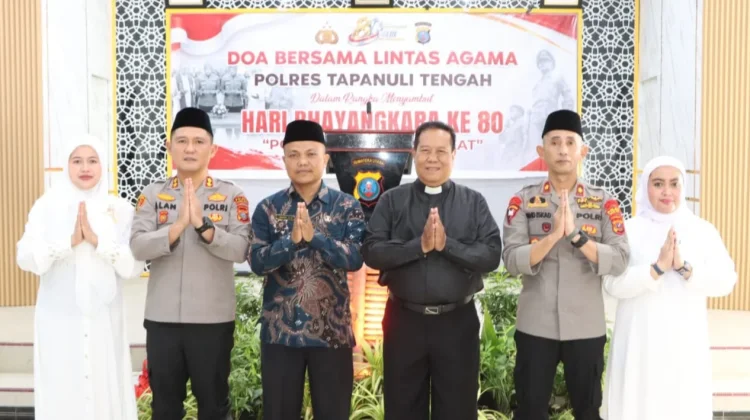 Doa Bersama Lintas Agama jelang Bhayangkara di Tapteng