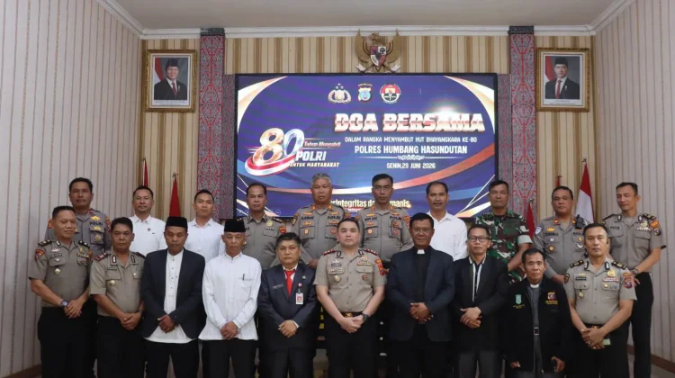 Pemkab Humbahas Hadiri Doa Bersama Lintas Agama Sambut HUT Bhayangkara ke-80