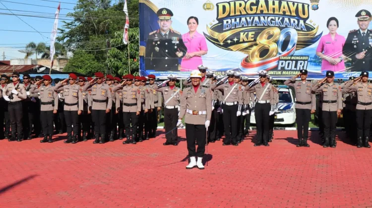 Polres Toba Gelar Upacara Hari Bhayangkara ke-80 Tahun