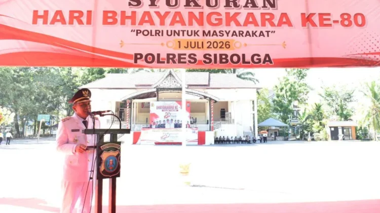 Wali Kota Sibolga Apresiasi Peran Polri pada Peringatan HUT Bhayangkara Ke-80