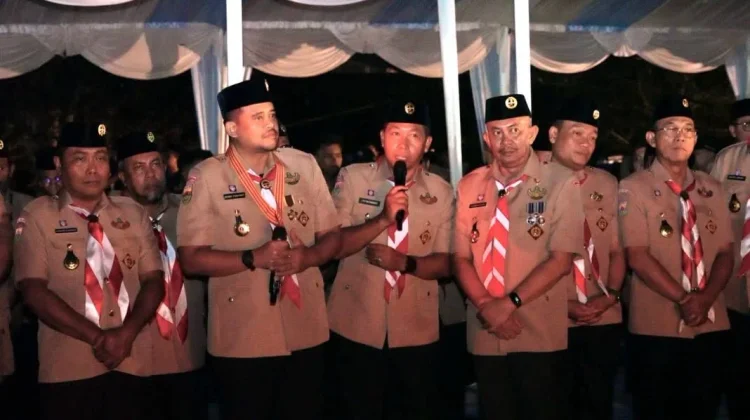 Bupati Taput Hadiri Kemsama Mabi dan Jamdasu XI Pramuka Sumut