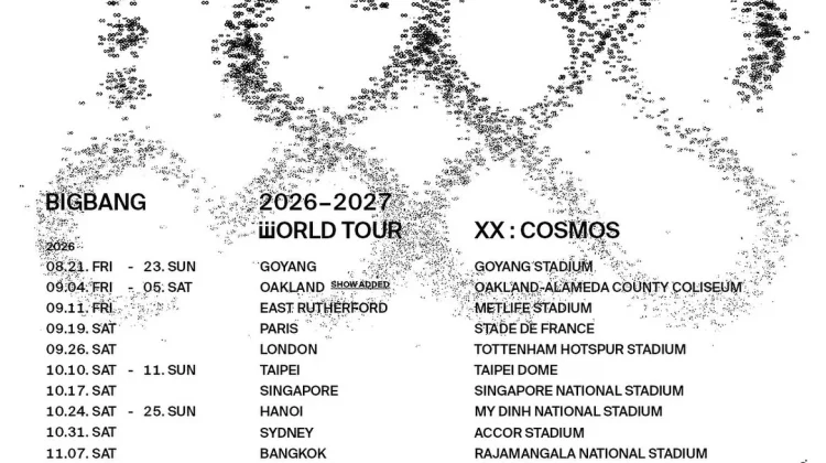 BIGBANG Umumkan Tur Dunia XX: COSMOS 2026–2027