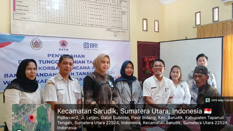 Pemkab Tapteng dan BRI Sibolga Salurkan Dana Tunggu Hunian Korban Bencana