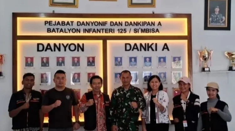BPS Toba Koordinasi dengan Kipan-A Yonif 125/SI’MBISA