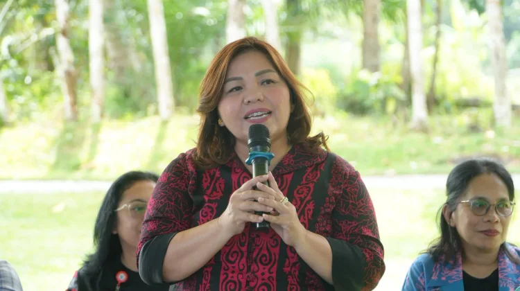 Ketua TP PKK Humbahas Monitoring Desa Percontohan di Desa Mungkur
