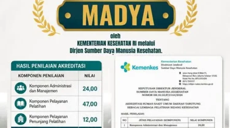UPPK RSUD Tarutung Raih Akreditasi "Madya" Lembaga Pelatihan Kesehatan