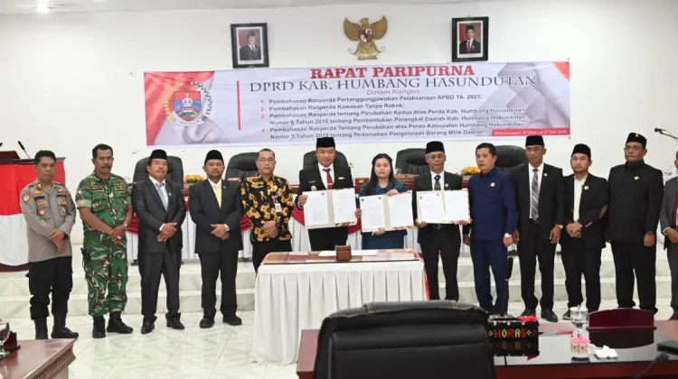 Pemda bersama DPRD Humbahas Setujui Ranperda APBD dan Perangkat Daerah