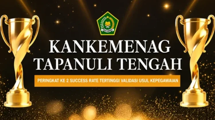 Kemenag Tapteng Raih Peringkat II Validasi Usul Kepegawaian Se-Sumut