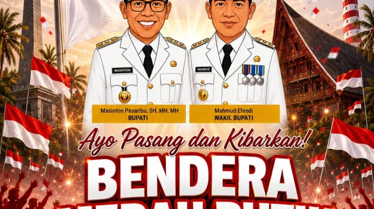 Bupati Tapteng Ajak Warga Kibarkan Merah Putih