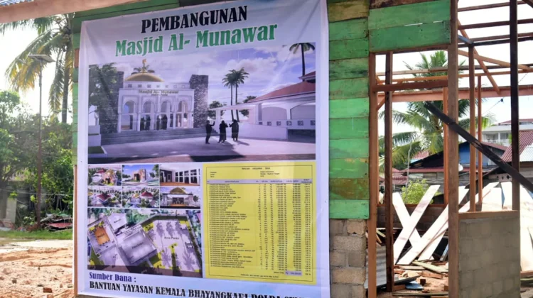 Masinton Mahmud Hadiri Groundbreaking Masjid Al Munawar dan Rusun Polres Tapteng
