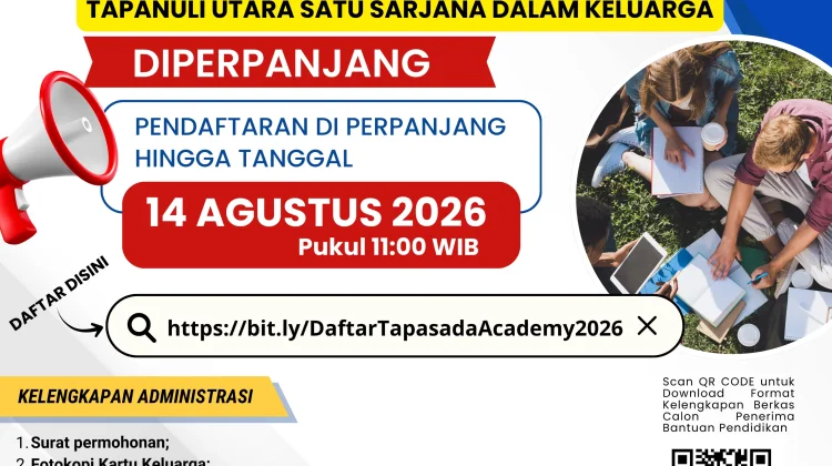 TAPASADA Academy 2026 Perpanjang Pendaftaran, Kesempatan Masih Terbuka!