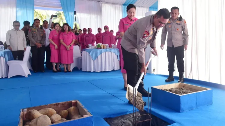 Kapoldasu Groundbreaking Pembangunan Masjid-Rusun di Mapolres Tapteng