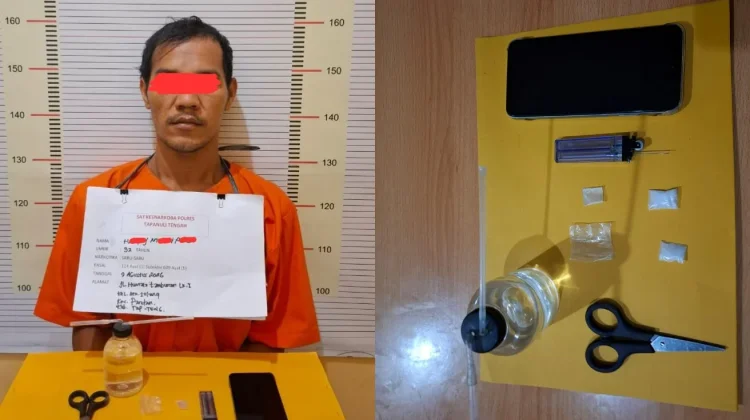 Nelayan di Tapteng Ditangkap, Polisi Sita Sabu dan Alat Hisap