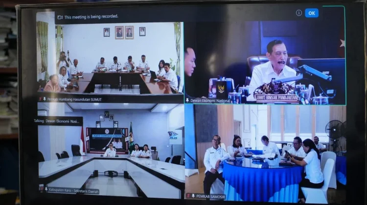 Pemkab Humbahas Ikuti Vidcon Bersama Ketua DEN