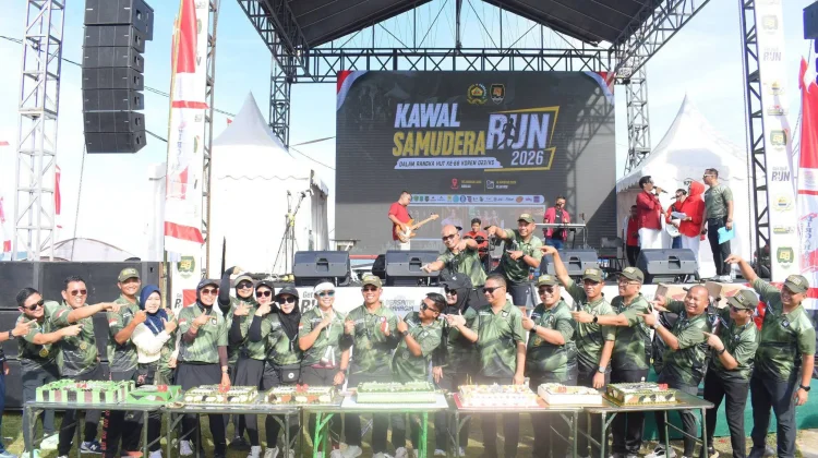 Sambut HUT RI dan Korem, Wali Kota Sibolga Ikuti Run Kawal Samudera