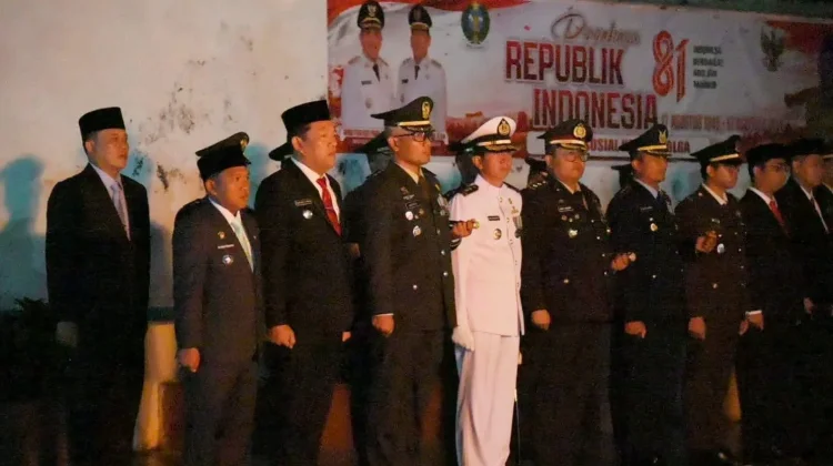 Syukri-Pantas Ikuti Apel Kehormatan dan Malam Renungan Suci HUT ke-81 RI