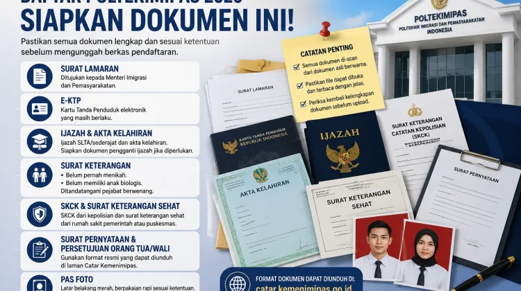 Mau Daftar Poltekimipas? Siapkan Dokumen Ini