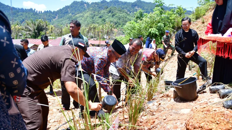Pemkab Tapanuli Tengah Gelar Aksi Penghijauan Pulihkan Kawasan Terdampak Bencan