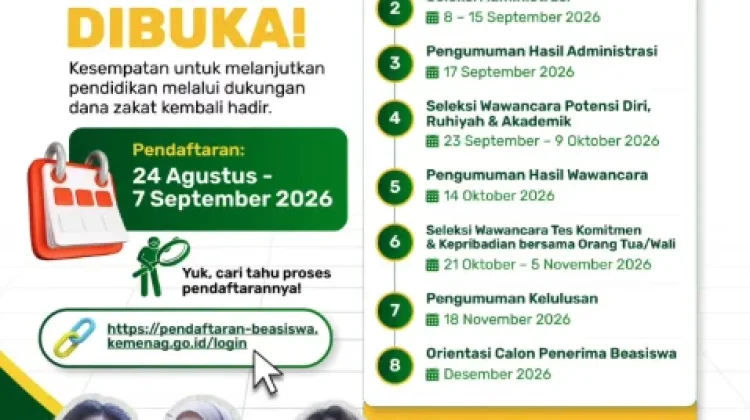 BeZakat 2026 Resmi Buka Pendaftaran Beasiswa
