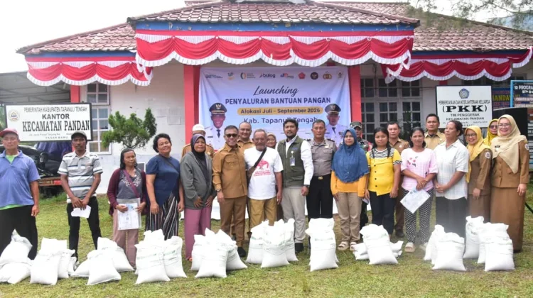 Bupati Tapteng Launching Penyaluran Bantuan Pangan 1.394,7 ton Beras