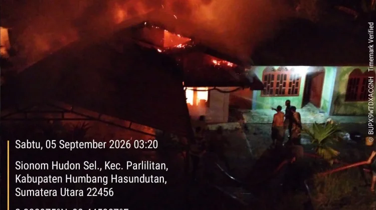 Kebakaran Rumah Sionom Hudon Selatan, Pemkab Humbahas Tangani Cepat