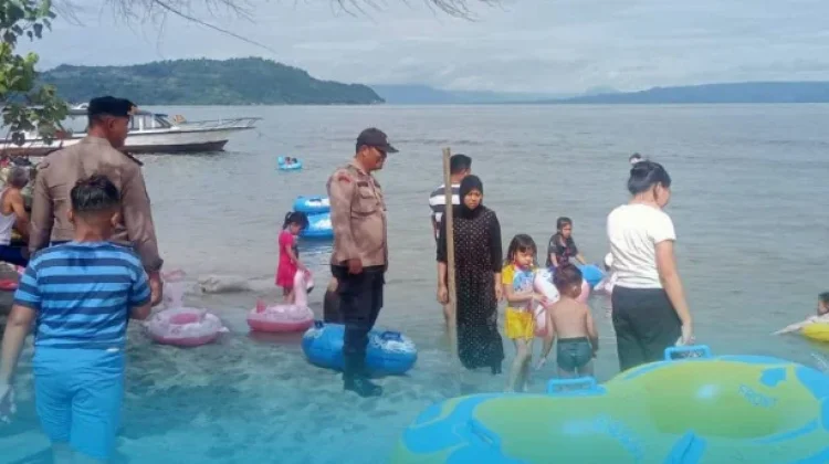 Polres Toba Amankan Kawasan Wisata Pantai Lumban Bulbul