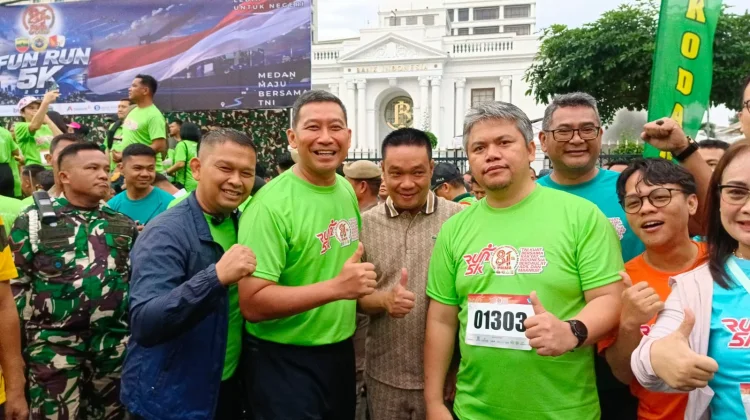 Semangat Sehat Bersama TNI, Pemkab Taput Hadiri Fun Run 5K di Medan