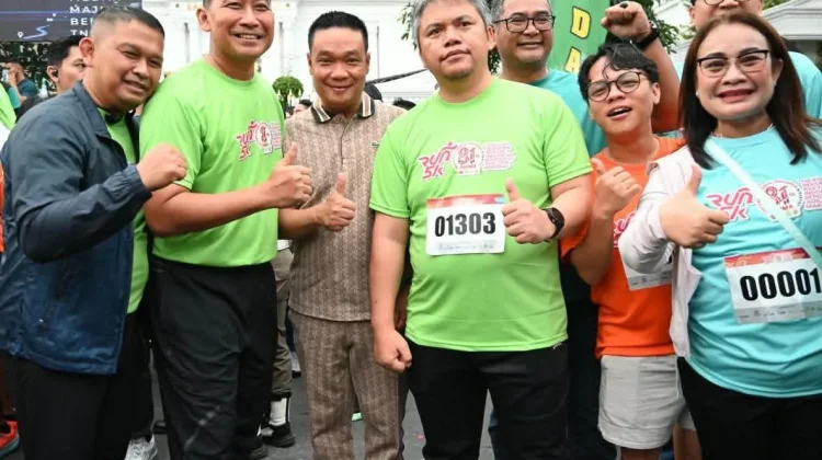 Semarak HUT ke-81 TNI, Bupati Humbahas Fun Run 5K Bersama Pangdam I/Bukit Barisan