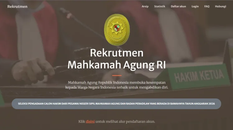 Mahkamah Agung Buka Seleksi Calon Hakim 2026