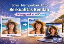 Solusi Memperbaiki Foto Berkualitas Rendah Menggunakan AI Canva
