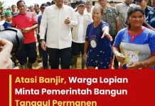 Atasi Banjir, Warga Lopian Minta Pemerintah Bangun Tanggul Permanen