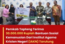 Pemkab Tapteng Terima Bantuan Sosial Kemanusian dari IAKN Tarutung
