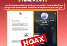 Pemkab Tapteng Imbau Waspada, Beredar Akun WhatsApp Palsu Catut Nama Sekdakab