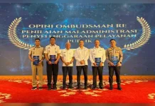 Pemkab Tapteng Raih Opini Kualitas Sedang Tanpa Maladministrasi dari Ombudsman