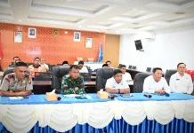 Wali Kota dan Wakil Wali Kota Sibolga Ikuti Rakor Percepatan Huntap dan Huntara