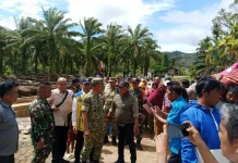 Menteri PU dan Kasum TNI Tinjau Lokasi Bencana di Tapteng